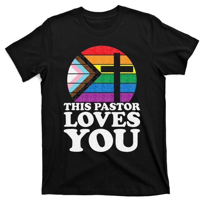 Christian Ally Inclusive Pride Clergy This Pastor Loves You T-Shirt