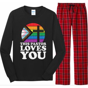 Christian Ally Inclusive Pride Clergy This Pastor Loves You Long Sleeve Pajama Set