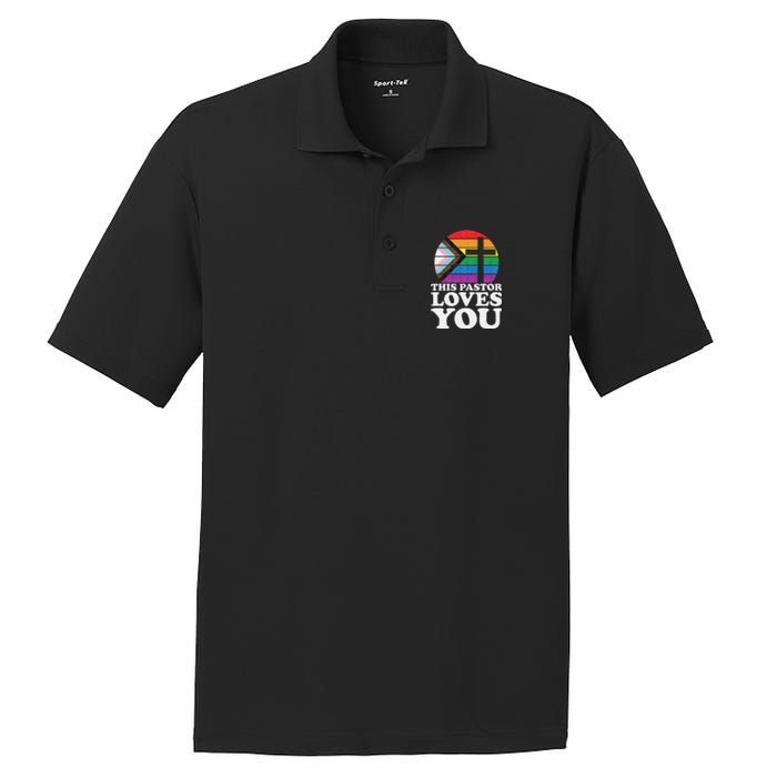 Christian Ally Inclusive Pride Clergy This Pastor Loves You PosiCharge RacerMesh Polo