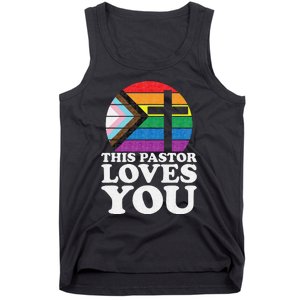 Christian Ally Inclusive Pride Clergy This Pastor Loves You Tank Top