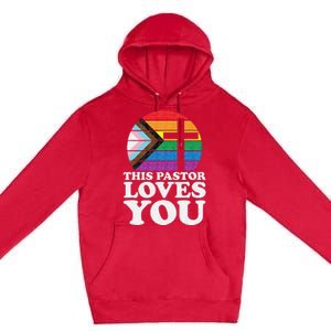 Christian Ally Inclusive Pride Clergy This Pastor Loves You Premium Pullover Hoodie