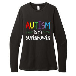 Colorful Autism Is My Superpower Autism Awareness Cool Gift Womens CVC Long Sleeve Shirt