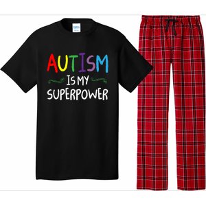 Colorful Autism Is My Superpower Autism Awareness Cool Gift Pajama Set