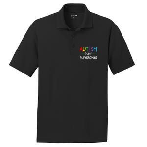 Colorful Autism Is My Superpower Autism Awareness Cool Gift PosiCharge RacerMesh Polo