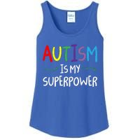 Colorful Autism Is My Superpower Autism Awareness Cool Gift Ladies Essential Tank