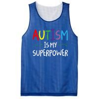 Colorful Autism Is My Superpower Autism Awareness Cool Gift Mesh Reversible Basketball Jersey Tank