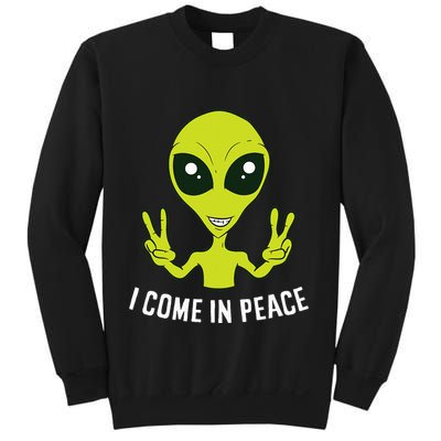 Cute Alien I Come In Peace Space Rave EDM Music Alien Sweatshirt