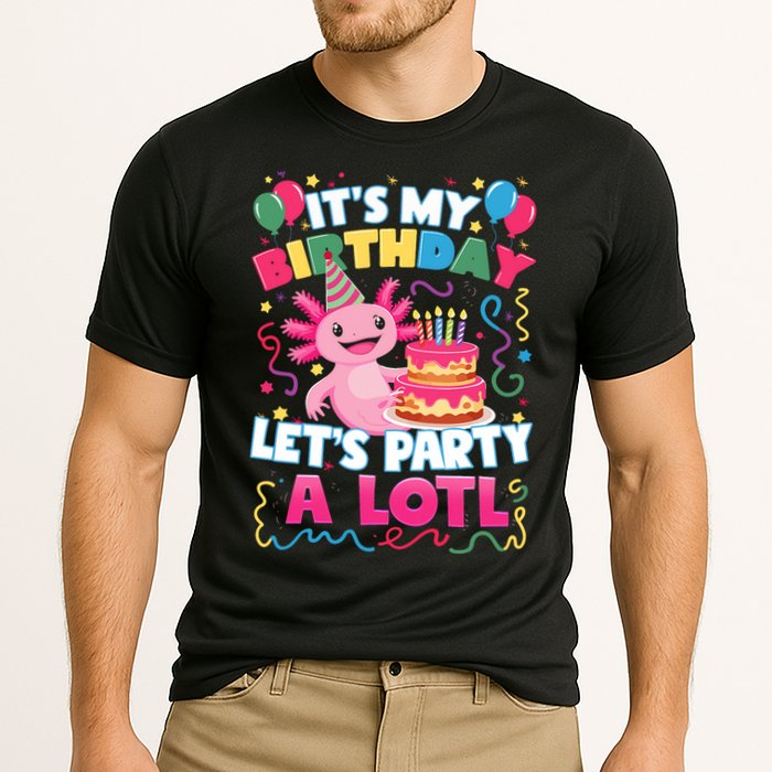 Cute Axolotl Its My Birthday Lets Party  Cooling Performance Crew T-Shirt