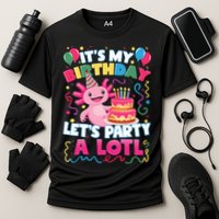 Cute Axolotl Its My Birthday Lets Party  Cooling Performance Crew T-Shirt