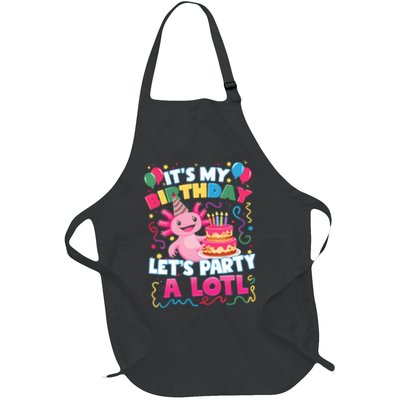 Cute Axolotl Its My Birthday Lets Party  Apron