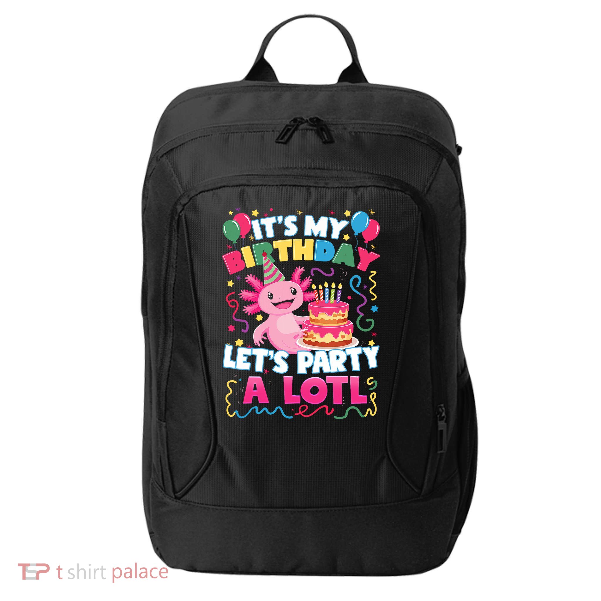 Cute Axolotl Its My Birthday Lets Party  City Backpack