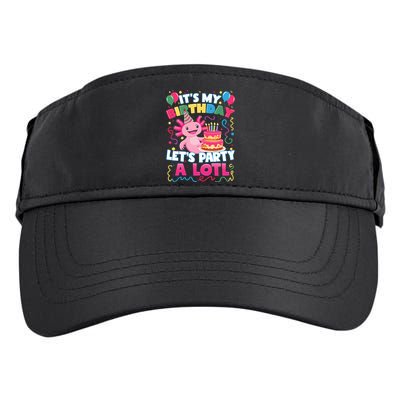 Cute Axolotl Its My Birthday Lets Party  Adult Drive Performance Visor