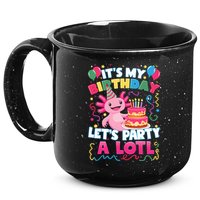 Cute Axolotl Its My Birthday Lets Party  15oz Campfire Ceramic Mug