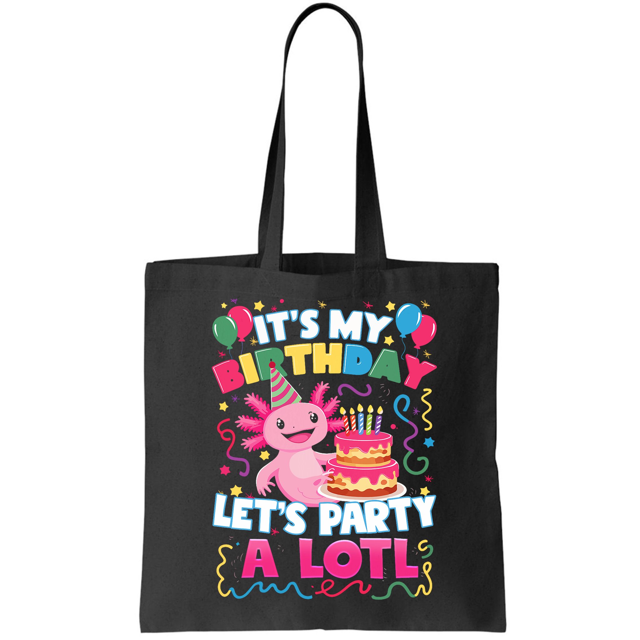 Cute Axolotl Its My Birthday Lets Party  Bag