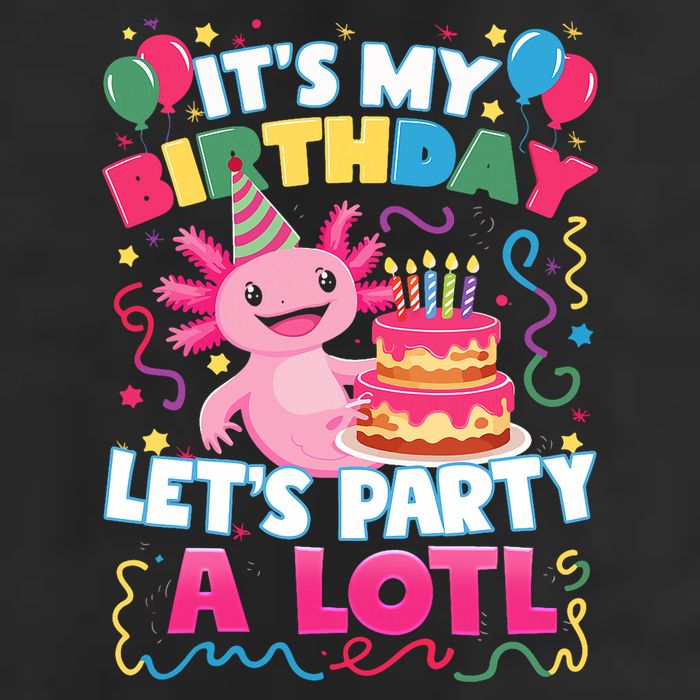 Cute Axolotl Its My Birthday Lets Party  Golf Towel