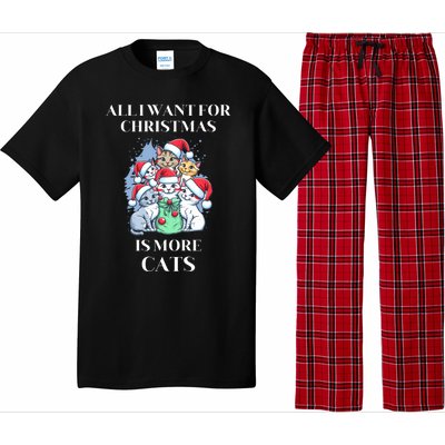 Christmas All I Want For Christmas Is More Cats Gift Pajama Set