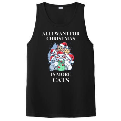 Christmas All I Want For Christmas Is More Cats Gift PosiCharge Competitor Tank