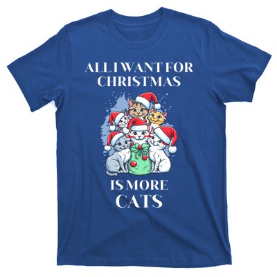 Christmas All I Want For Christmas Is More Cats Gift T-Shirt