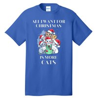 Christmas All I Want For Christmas Is More Cats Gift Tall T-Shirt