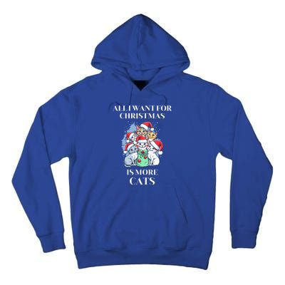 Christmas All I Want For Christmas Is More Cats Gift Tall Hoodie