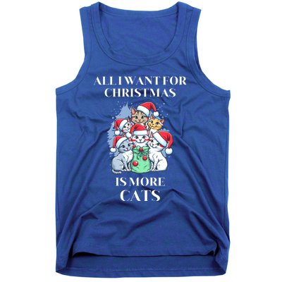 Christmas All I Want For Christmas Is More Cats Gift Tank Top