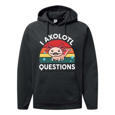 Cute Axolotlshirt I Axolotl Question Performance Fleece Hoodie