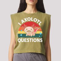 Cute Axolotlshirt I Axolotl Question Garment-Dyed Women's Muscle Tee
