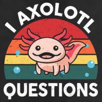 Cute Axolotl- I Axolotl Question   Funny Garment-Dyed Fleece Hoodie