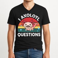 Cute Axolotl- I Axolotl Question   Funny V-Neck T-Shirt