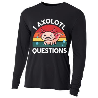 Cute Axolotl- I Axolotl Question   Funny Cooling Performance Long Sleeve Crew