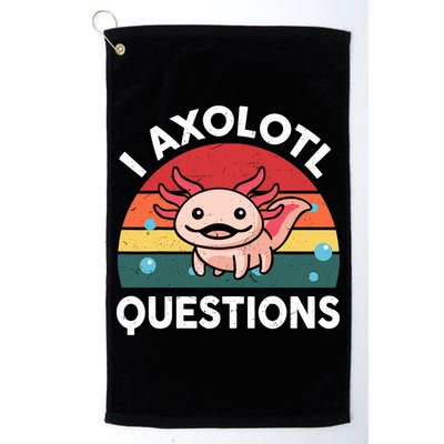 Cute Axolotl- I Axolotl Question   Funny Golf Towel
