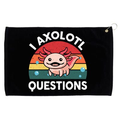 Cute Axolotl- I Axolotl Question   Funny Grommeted Golf Towel