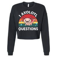 Cute Axolotl- I Axolotl Question   Funny Cropped Pullover Crew