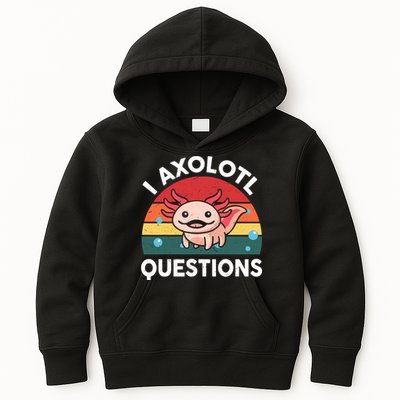 Cute Axolotl- I Axolotl Question   Funny Kids Hoodie
