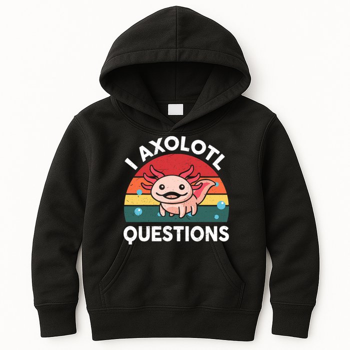 Cute Axolotl- I Axolotl Question   Funny Kids Hoodie