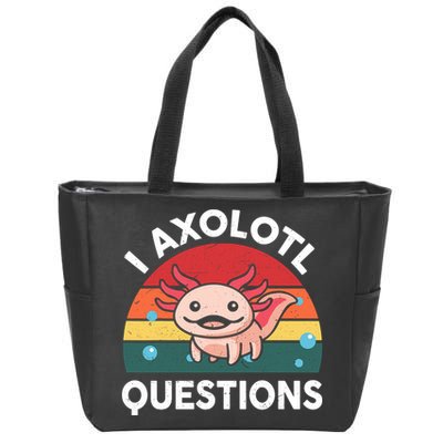 Cute Axolotl- I Axolotl Question   Funny Zip Tote Bag
