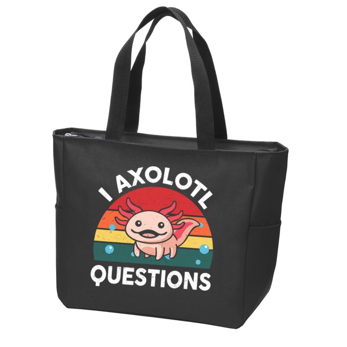 Cute Axolotl- I Axolotl Question   Funny Zip Tote Bag