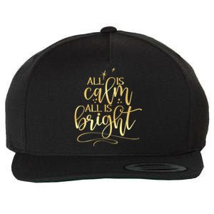 Christmas All Is Calm All Is Bright Wool Snapback Cap