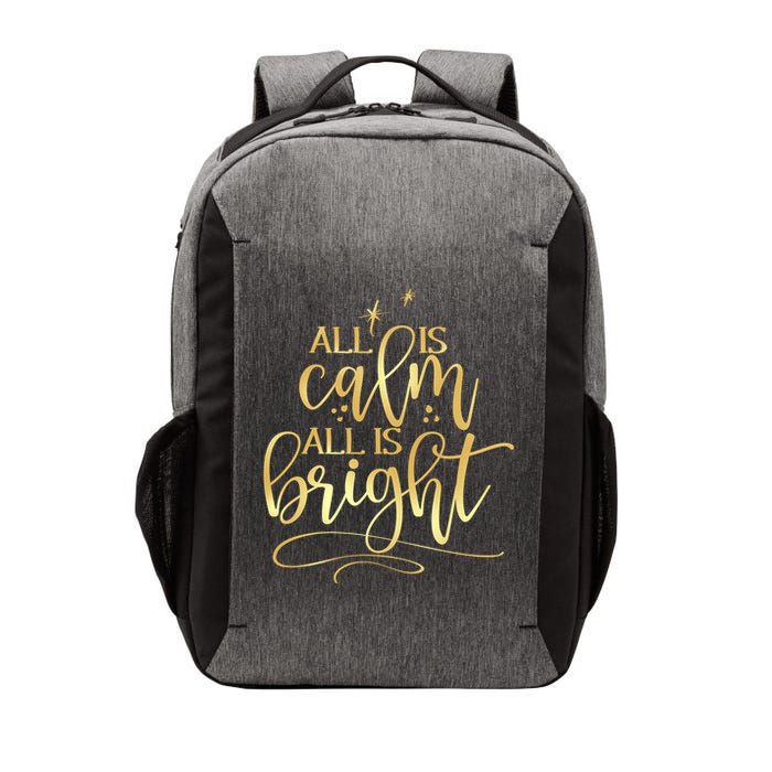 Christmas All Is Calm All Is Bright Vector Backpack