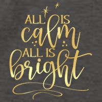 Christmas All Is Calm All Is Bright Vector Backpack
