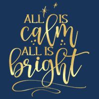 Christmas All Is Calm All Is Bright Golf Towel