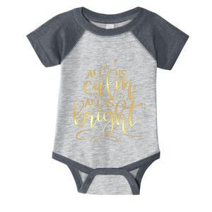 Christmas All Is Calm All Is Bright Infant Baby Jersey Bodysuit