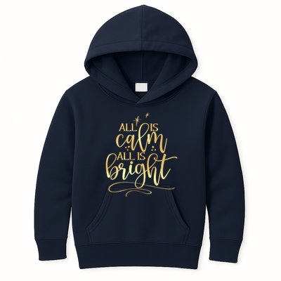 Christmas All Is Calm All Is Bright Kids Hoodie