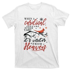 Cardinal Appears In Yard Heaven Visitor Graphics, Black Santa, Mama Claus, Chris T-Shirt