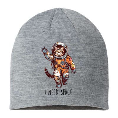 Cat Astronaut I Need Space Universe Outer Space Kitty Lover Sustainable Beanie