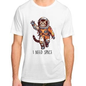 Cat Astronaut I Need Space Universe Outer Space Kitty Lover Adult ChromaSoft Performance T-Shirt