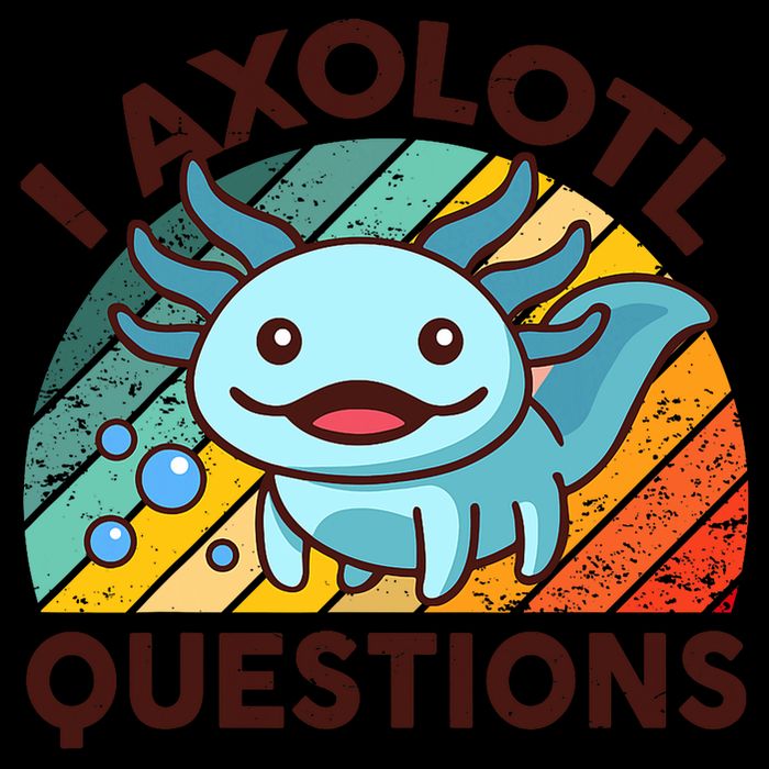 CAT Axolotl I Axolotl Questions Funny Retro T-Shirt