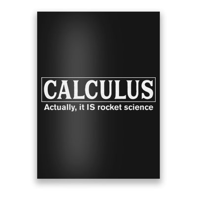 Calculus Actually It Is Rocket Science Math Student Teacher Poster