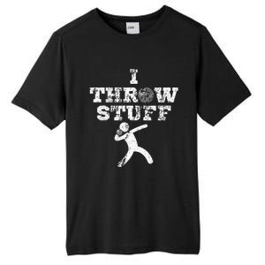 Classic Aged I Throw Stuff Shot Put Athlete Throwing Tall Fusion ChromaSoft Performance T-Shirt