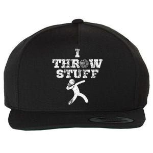 Classic Aged I Throw Stuff Shot Put Athlete Throwing Wool Snapback Cap